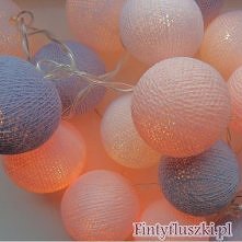 pastelowe delikatne światło Cotton Ball String Lights