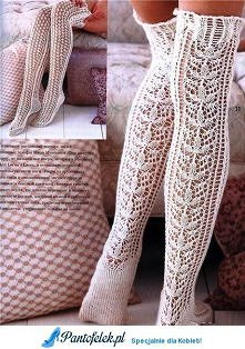 szydełkowe zakolanówki.