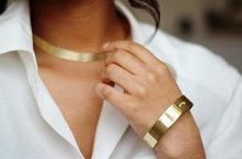 prosta złota bransoletka