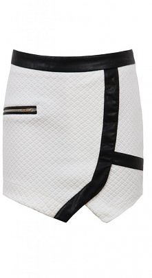 biała pikowana spódniczka