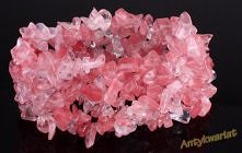 BRANSOLETKA KAMIEN KWARC WIŚNIOWY