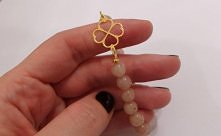 Made by Monja- bransoletka jadeit z koniczynką