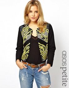 Asos Petite - ASOS PETITE Jacket with Statement Embellished Front