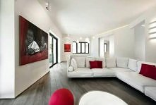 white & red
