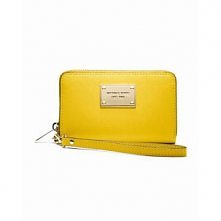 Citrus saffiano Michael Kors iPhone 5, 4S, and 4 Multifunction Phone Case