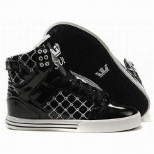 mens black white supra skate skytop high tops sneaker