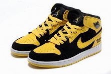 Nike Air Jordan 1 Chicago Bulls Custom 2013 Yellow Mens Shoes