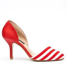 SEQUIN - Cz&oacute;łenka asymetryczne Demi red