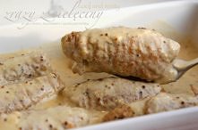 ROLADKI  FASZEROWANE LISTKAMI SZPINAKU, KAWAŁKAMI BOCZNIAKÓW i SZYNKĄ PARMEŃSKĄ