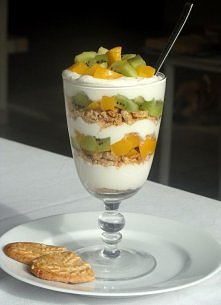 Niskokaloryczny deser wanil...