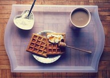 Gofry marchewkowe z twarożk...