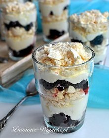 deser owocowy z bezami
Składniki:
400g słodkiej śmietany 30- 36%
60- 100g bez (kupne lub domowe)
2 śmietan-fix
ok. 300g jeżyn (lub np. malin, kiwi, winogrona, truskawek,porzecze...