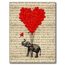 słoń z serduszkami