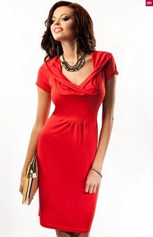 Enny 17041 sukienka Koktajlowa sukienka z reglanowymi rękawkami i szalowym kołnierzem