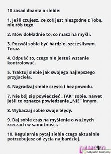 10 zasad dbania o siebie !