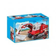 Playmobil 5282 - Budowlana, Wielka Koparka poruszająca się na Gąsienicach od lat 4 z otwieraną kabiną, ruchomą łyżką: Zestaw Playmobil 5282 zawiera koparkę, figurkę, narzędzia