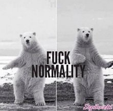 fuck normality.