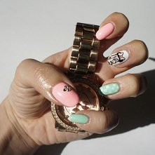 myszka miki manicure hybrydowy