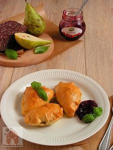 pieczone pierogi z kaszanką...