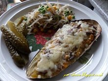 Pieczony bakłażan- w środku...