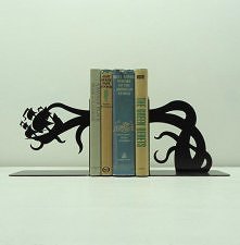 Tentacle Pirate Ship Attack Bookends