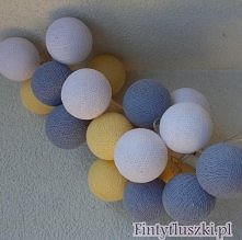 Delikatne, pastelowe światło Cotton Ball String Lights