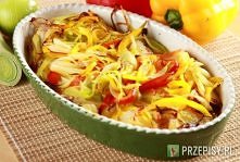 Halibut pieczony z warzywami