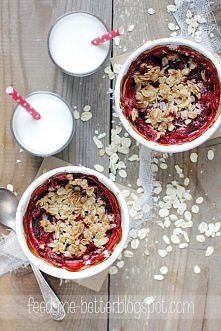 Truskawkowe, dietetyczne crumble