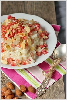 Mleczne risotto z granatem ...