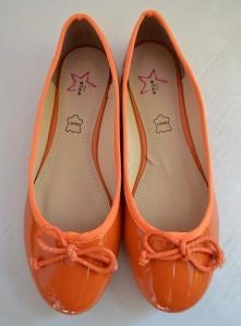 no name - ORANGE LAKIEROWANE BALERINKI