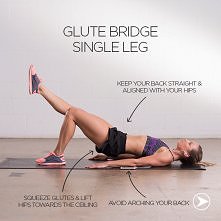 ćwiczenie - glute bridge single leg