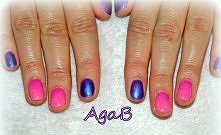 Shellac + odrobina brokatu