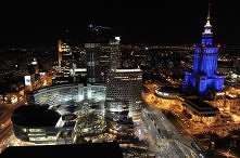 Warszawa nocą.