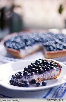 Kremowa tarta z jagodami Składniki: Ciasto kruche (tarta o średnicy 28 cm): • 220 g mąki • 1 jajko • 4 łyżki cukru pudru • łyżka ekstraktu z wanilii • 120 g masła Krem: • 250 g ...