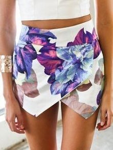 Floral wrap skirt
