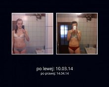 Nie wiem czy mam się czym chwalić, ale ja widzę leciutką różnicę i mam nadzieję, że Wy też to ujrzycie i może którejś z Was posłuży to jako motywacja:)
Wykonywałam 3x w tyg Turb...