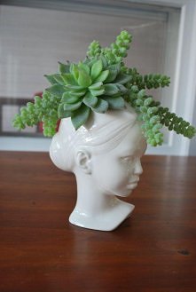 Modern Ceramic Head Planter