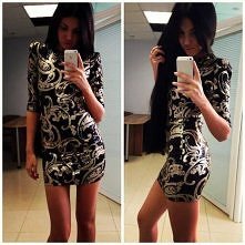 :))3/4 rękawa czarno-złota