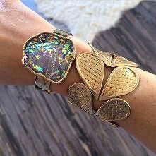 Vintage Woven Thai Leaf Cuff Bracelet by Long Lost Jewelry