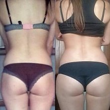 ''po miesiacu spacerow (czasami 3 godzinnych), przysiadow (max 70 dziennie, wiecej moje kolana nie wytrzymuja) i mojej ukochanej Mel B udalo mi sie zmienic swo...