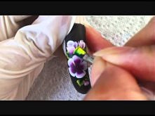 Nail art one stroke fleur simple - Allure d'ongles Toulouse