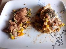omlet z warzywami i kurczak na parze... do tego wlasny sos ^_^
