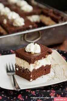 Przepis
Składniki na biszkopt:
8 jajek
70g mąki pszennej
45g mąki ziemniaczanej
4 kopiate łyżki kakao
1 szkl. cukru
szczypta soli

Białka oddzielić od żółtek i ubić na sztywną p...