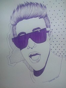 A4 fioletowy cienkopis