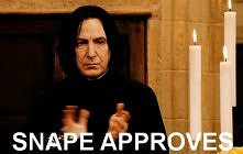 Snape zatwierdza.