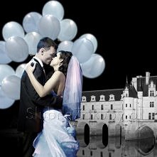 super ozdoba na ślub, białe balony ledowe =)