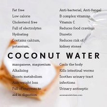 Zalety wody kokosowej
