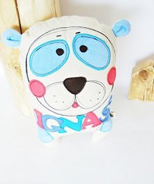 Miś z imieniem handmade od Lady Stump. Handmade toy