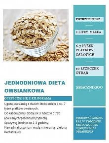 JEDNODNIOWA DIETA OWSIANKOWA