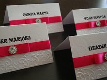 tłoczone winietki na stół z cyrkonią